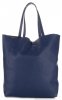GEANȚĂ DIN PIELE shopper bag Vittoria Gotti bleumarin V775